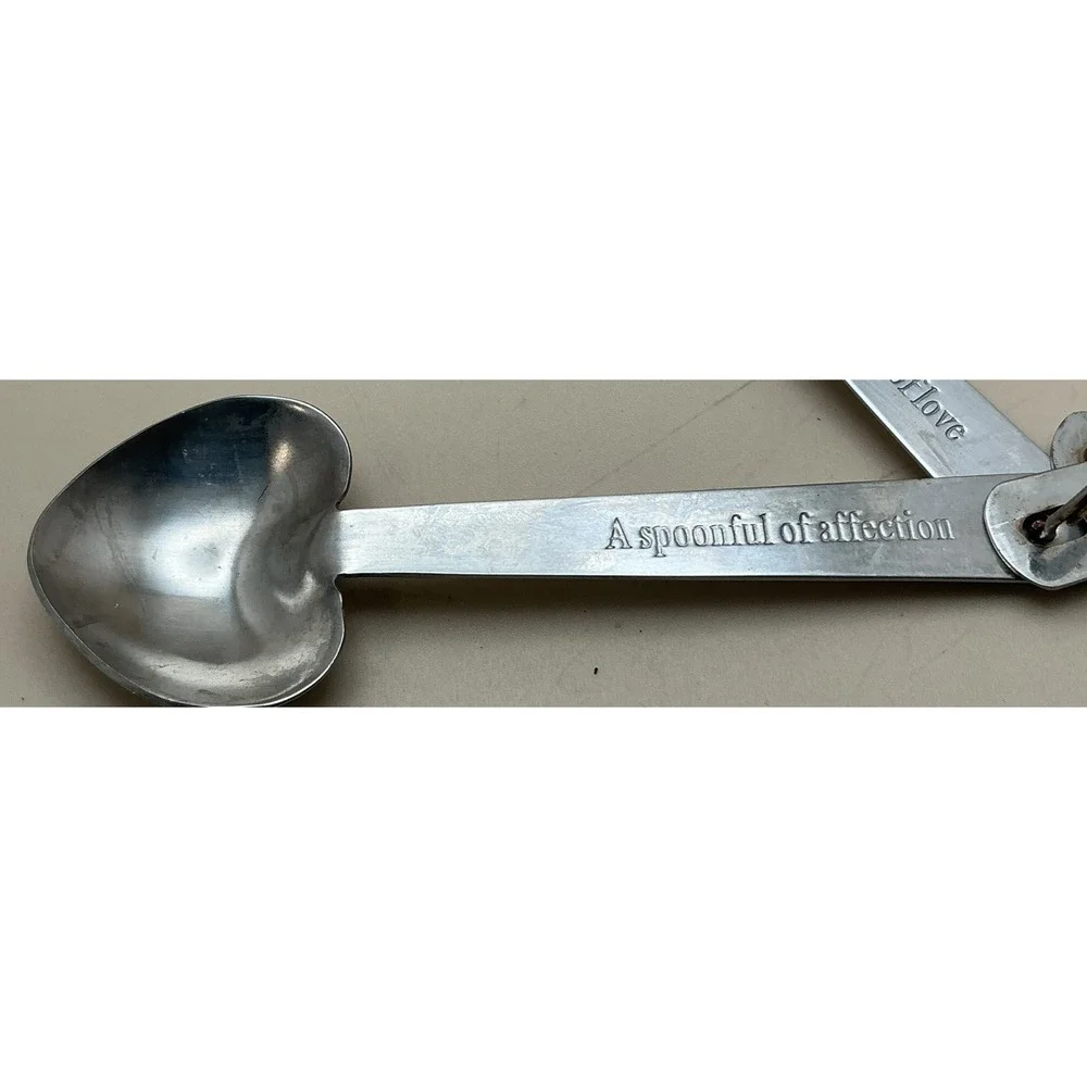 Love Beyond Measure Heart Shaped Measuring Spoons Stainless‎ Steel Wedding Favor